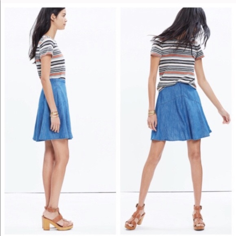 Madewell Denim Piazza Skater Skirt skirt